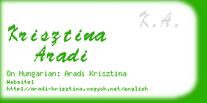 krisztina aradi business card